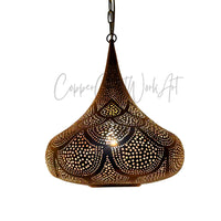 Moroccan Pendant Light, Handmade Copper Lamp