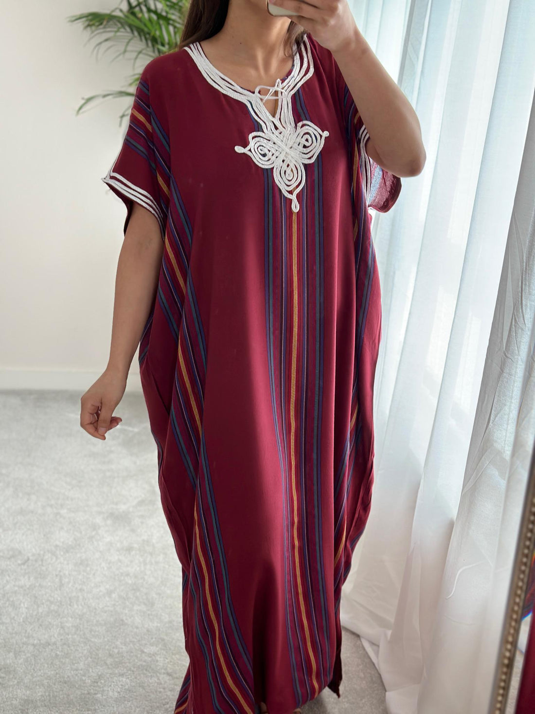 Gandoura marocaine bourguignonne, gandoura marocaine traditionnelle, caftan marocain pour femme, vêtements bohèmes, robe orientale.