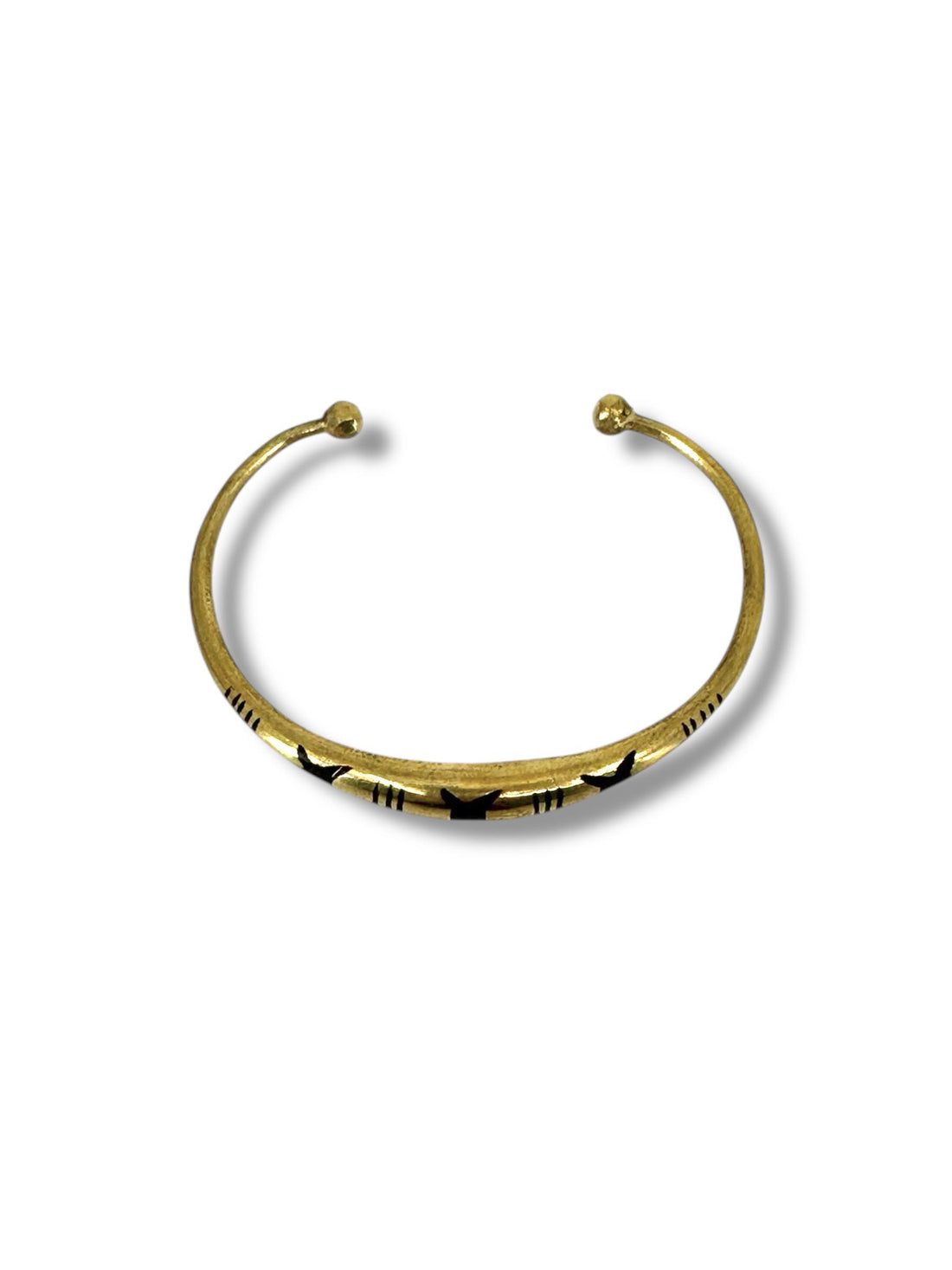 Bracelet berbère ajustable en laiton orné de motifs ethniques / Sud Maroc / bijou ethnique bohème