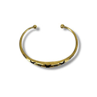 Bracelet berbère ajustable en laiton orné de motifs ethniques / Sud Maroc / bijou ethnique bohème