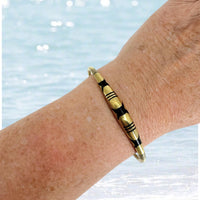 Bracelet berbère ajustable en laiton orné de motifs ethniques / Sud Maroc / bijou ethnique bohème