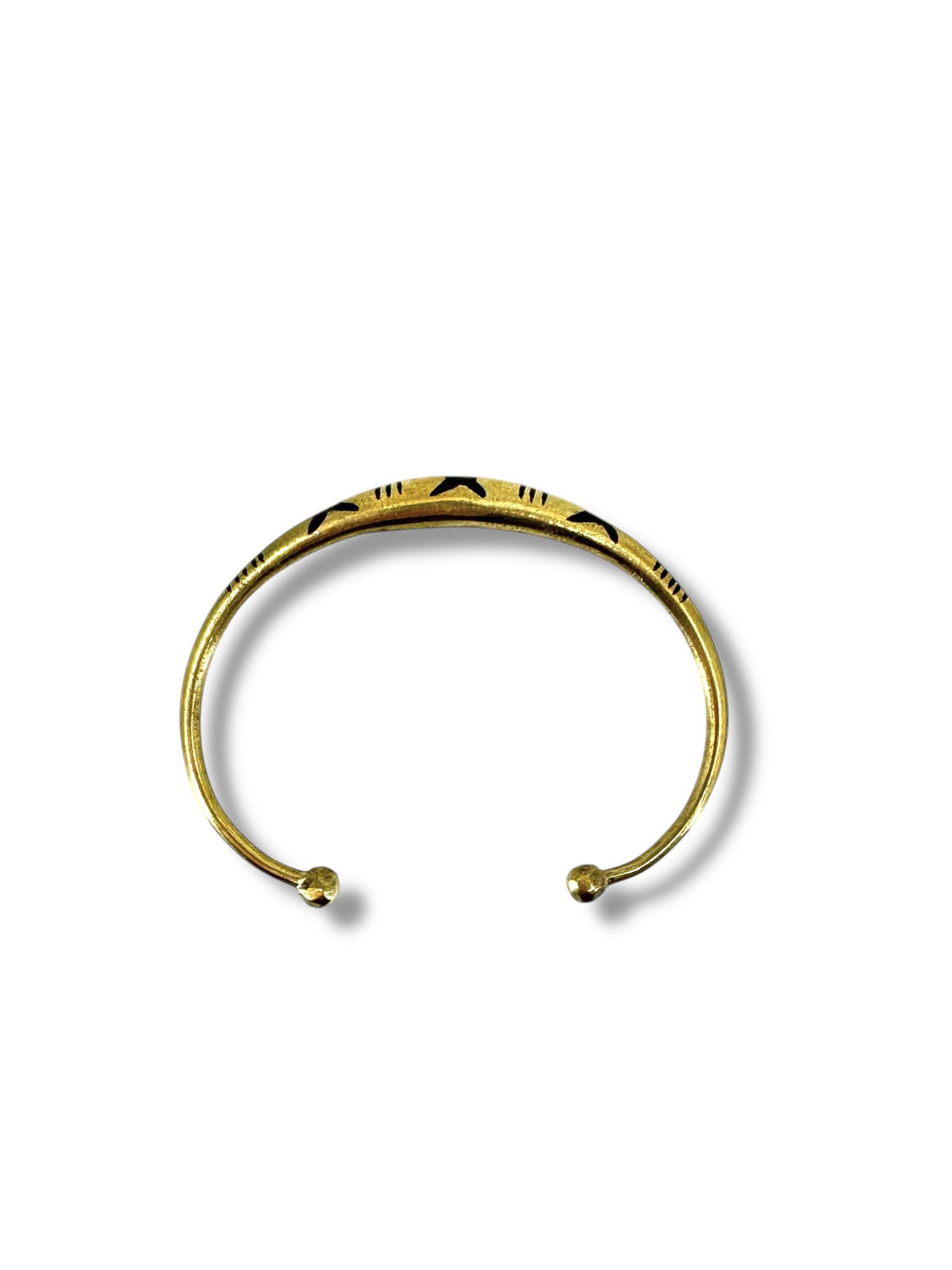 Bracelet berbère ajustable en laiton orné de motifs ethniques / Sud Maroc / bijou ethnique bohème