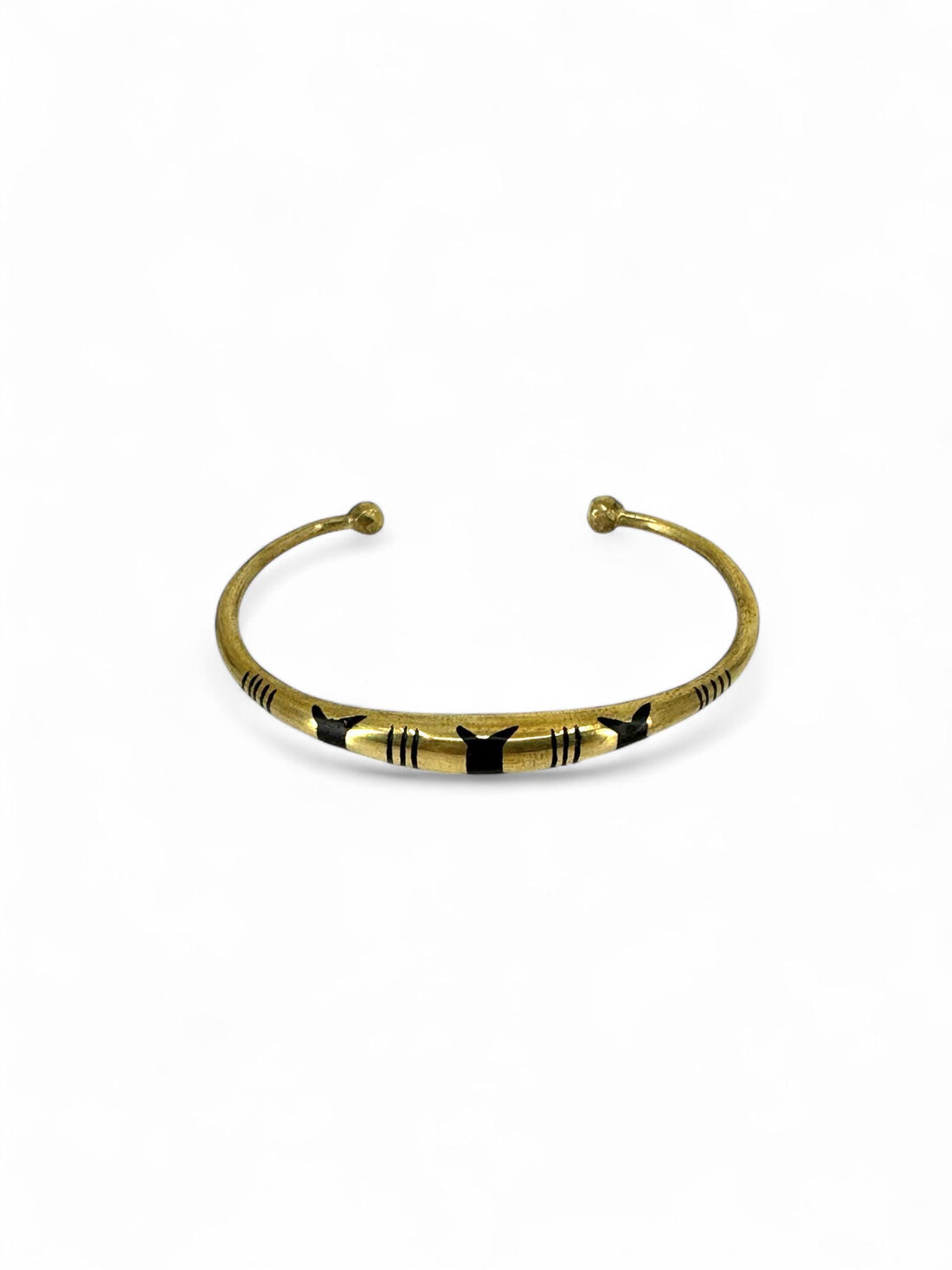 Bracelet berbère ajustable en laiton orné de motifs ethniques / Sud Maroc / bijou ethnique bohème