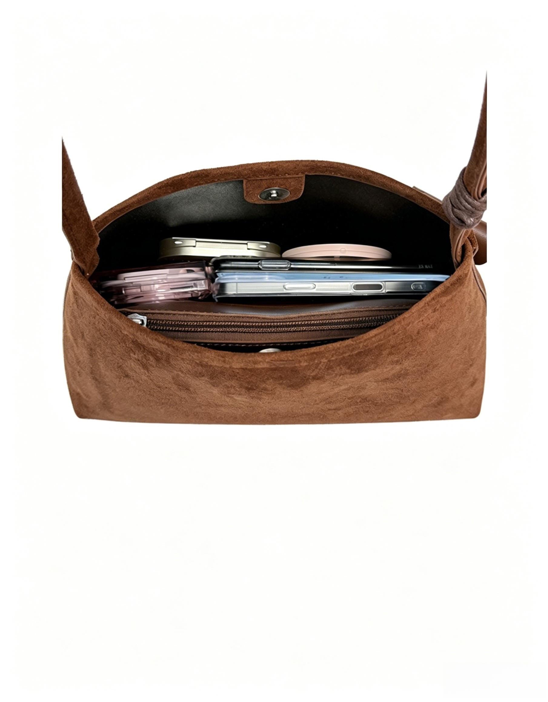 Sac à bandoulière hobo en daim vintage