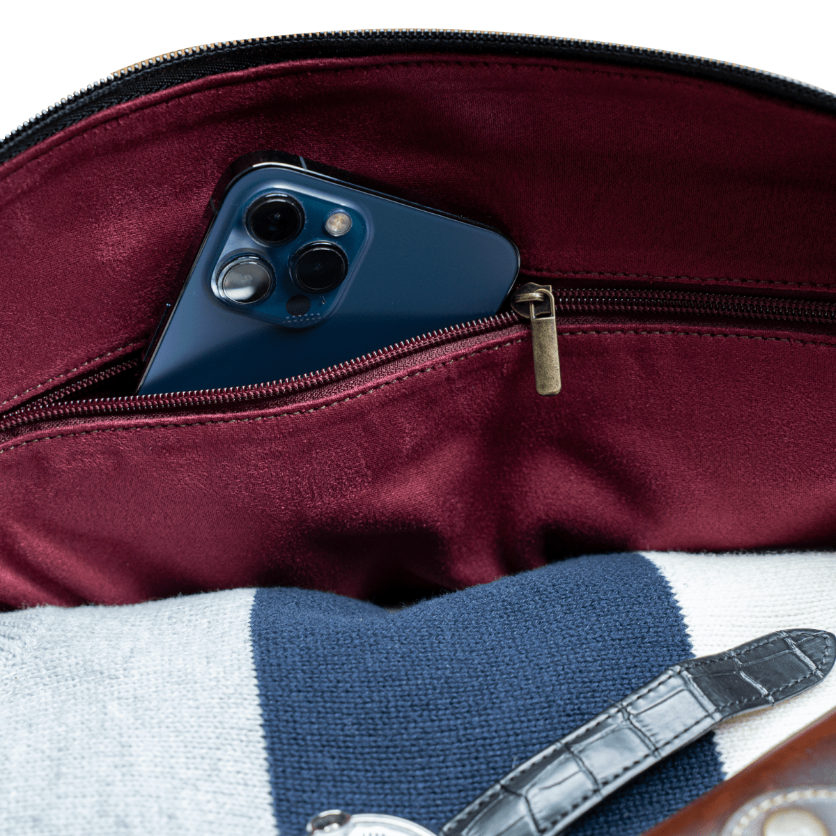 Imperial Essence: Sac de Voyage - Cuir Bleu