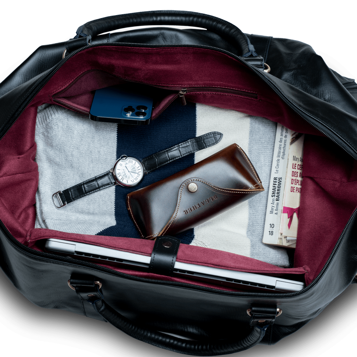 Imperial Essence: Sac de Voyage - Cuir Noir